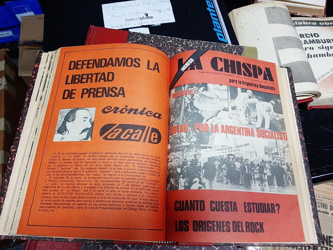 Vista de parte del archivo histórico entregado al CEHTI