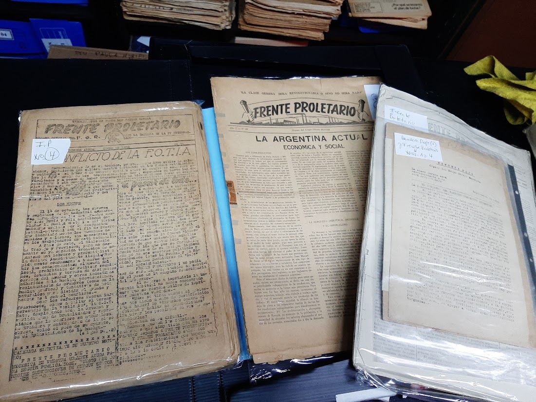 Registro del material archivístico entregado al CEHTI